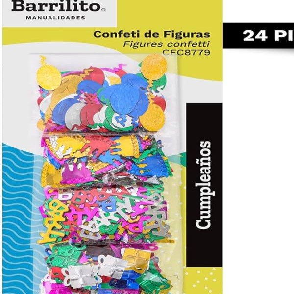 CONFETI FIG.CUMPLEAÑOS C4 BOL. 28G SURT. CFC8779 BARR. C.24